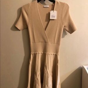 Sandro Paris Knit Beige Dress